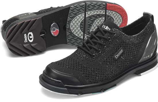 Picture of Dexter Women's THE 9 Knit ST Black Silver Bowling Shoes