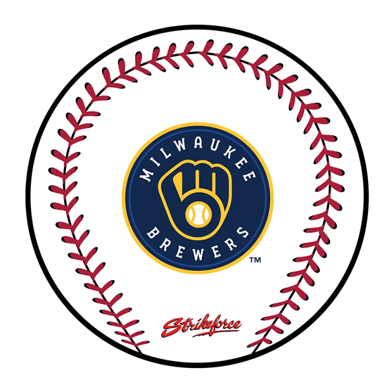Picture of KR Strikeforce MLB Milwaukee Brewers Round Baseball Shammy
